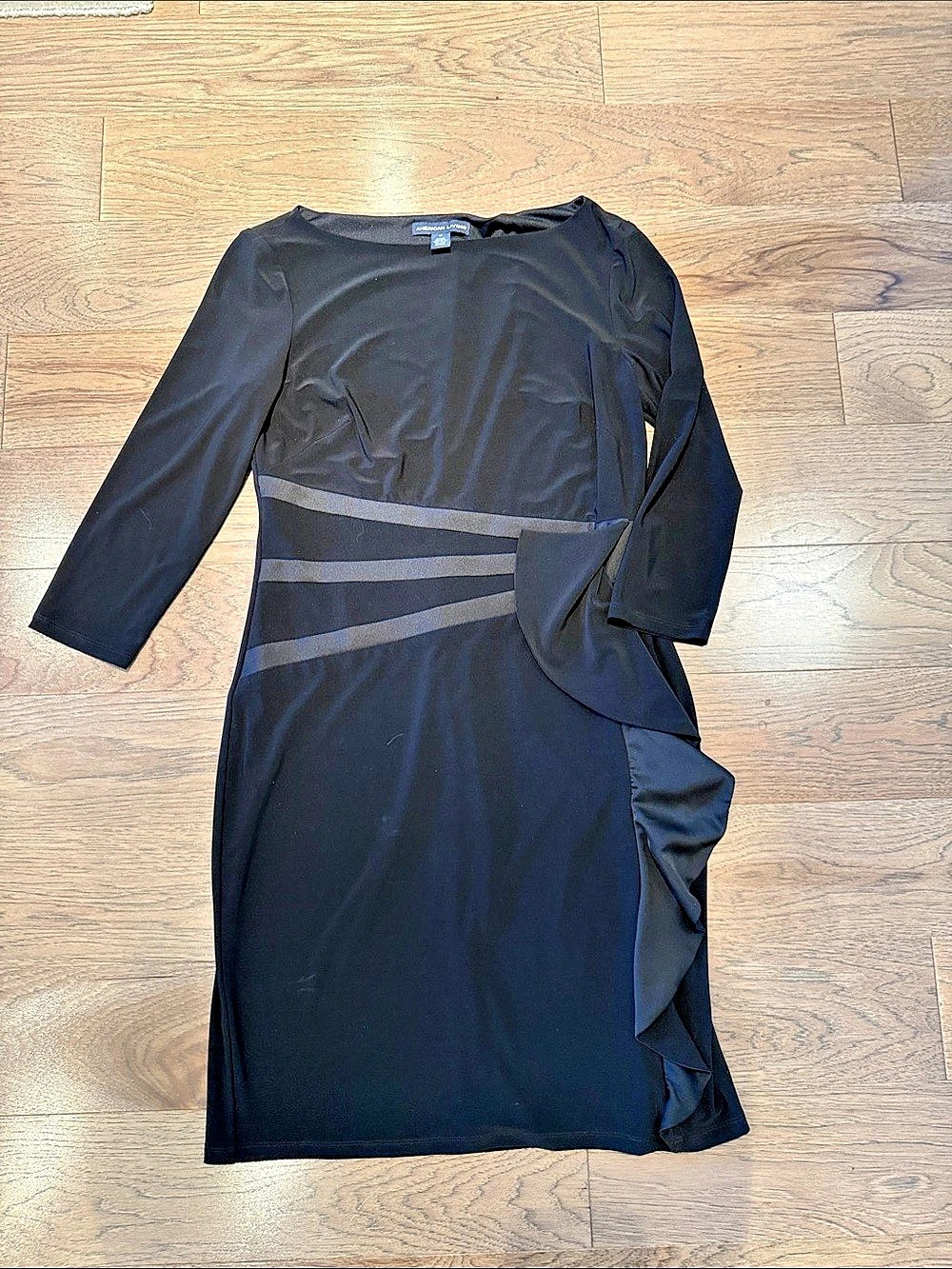 American Living Color Block Ruffle Midi Dress Size 10 Like New